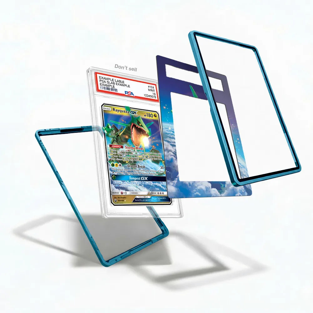 Rayquaza GX 109 Pokemon Celestial Storm Extended Art Display Cases - PSA Slab Case - Detail View