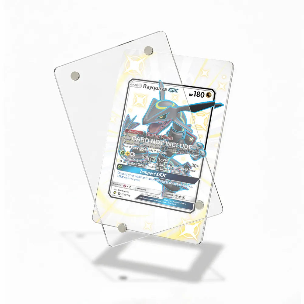 Rayquaza GX 177a168 Extended Art Display Cases - Magnetic Case - Detail View