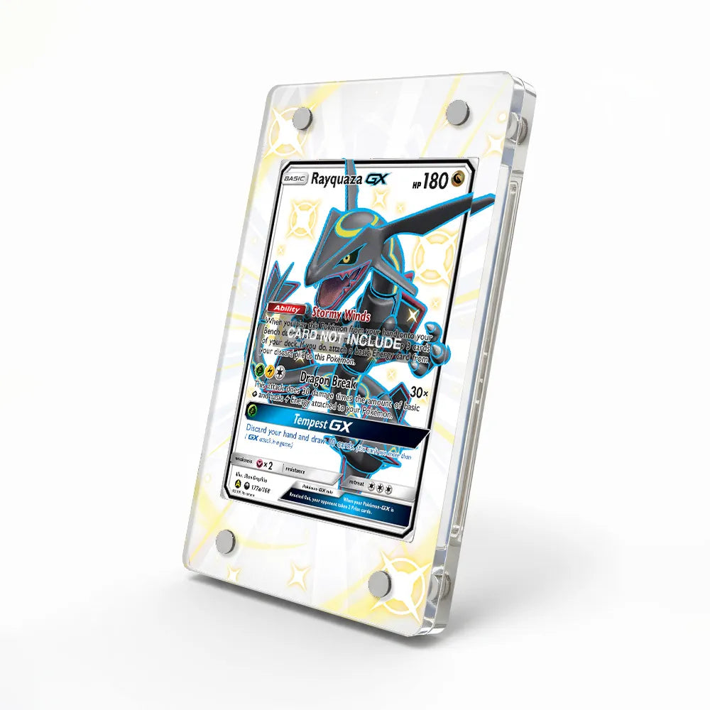 Rayquaza GX 177a168 Extended Art Display Cases - Magnetic Case - Side View