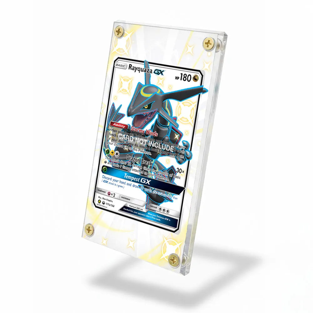 Rayquaza GX 177a168 Extended Art Display Cases - Screws Case - Side View