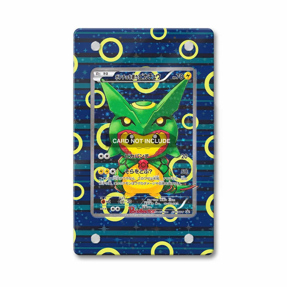 Rayquaza Pikachu Poncho 230 XY-P Promo JP Extended Art Display Cases - PSA Slab Case - Front View