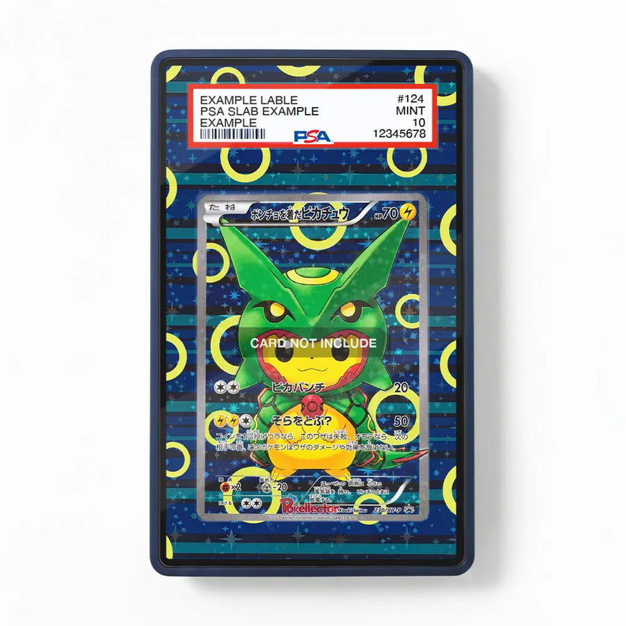 Rayquaza Pikachu Poncho 230 XY-P Promo JP Extended Art Display Cases - PSA Slab Case - Front View
