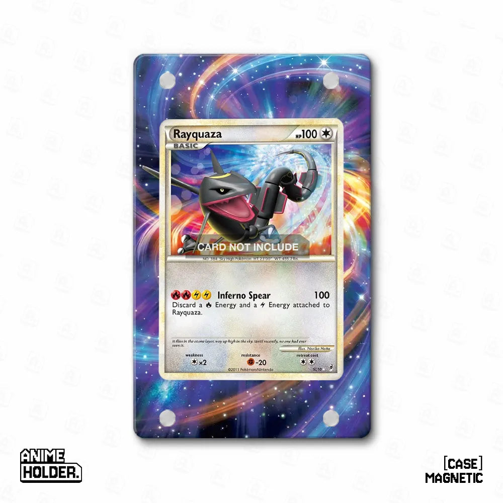 Rayquaza SL10 Call of Legends Pokemon Cards Custom Art Display Cases - PSA Slab Case - Front View