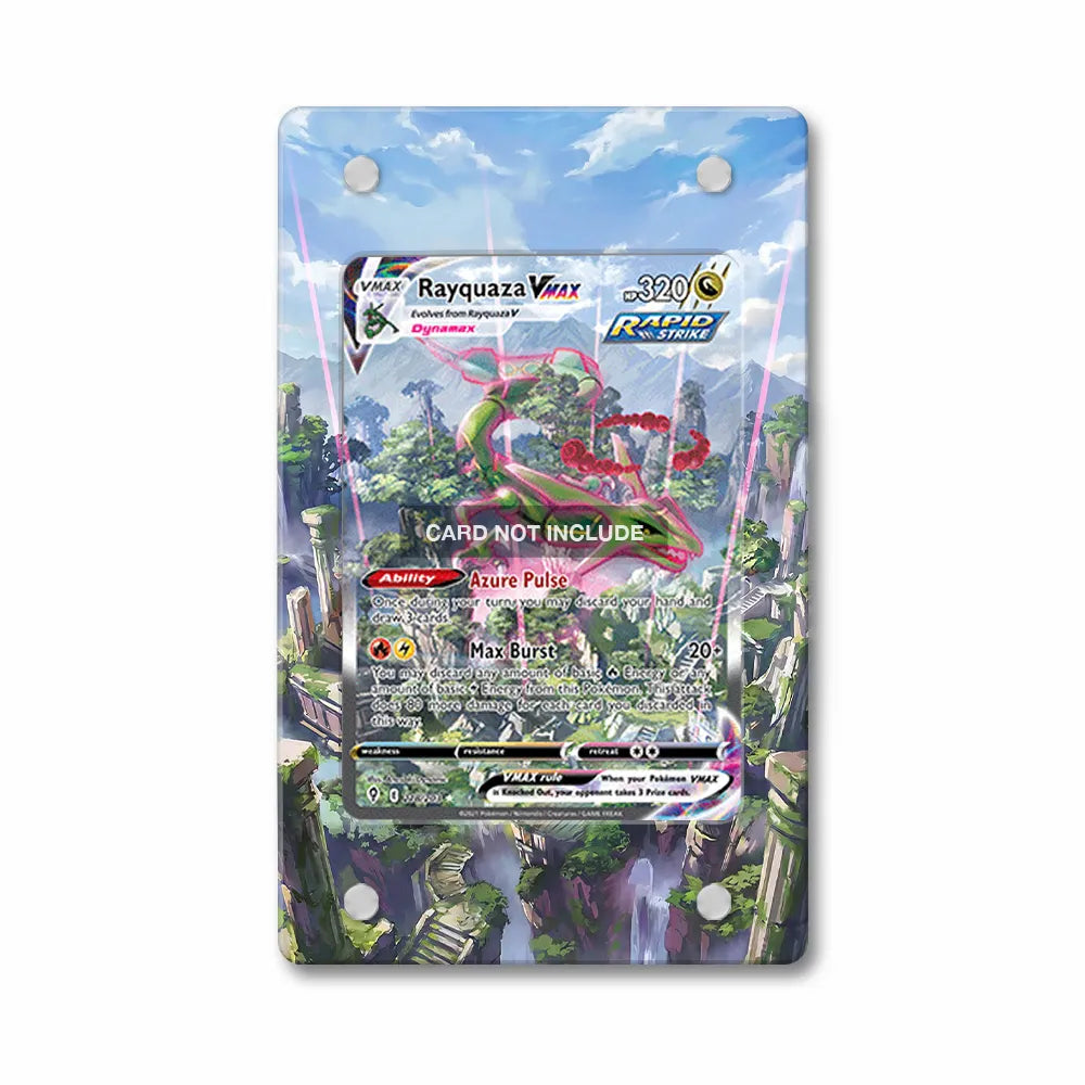 Rayquaza VMAX 218-203 Evolving Skies Extended Art Display Cases - PSA Graded Guard Case - Front View