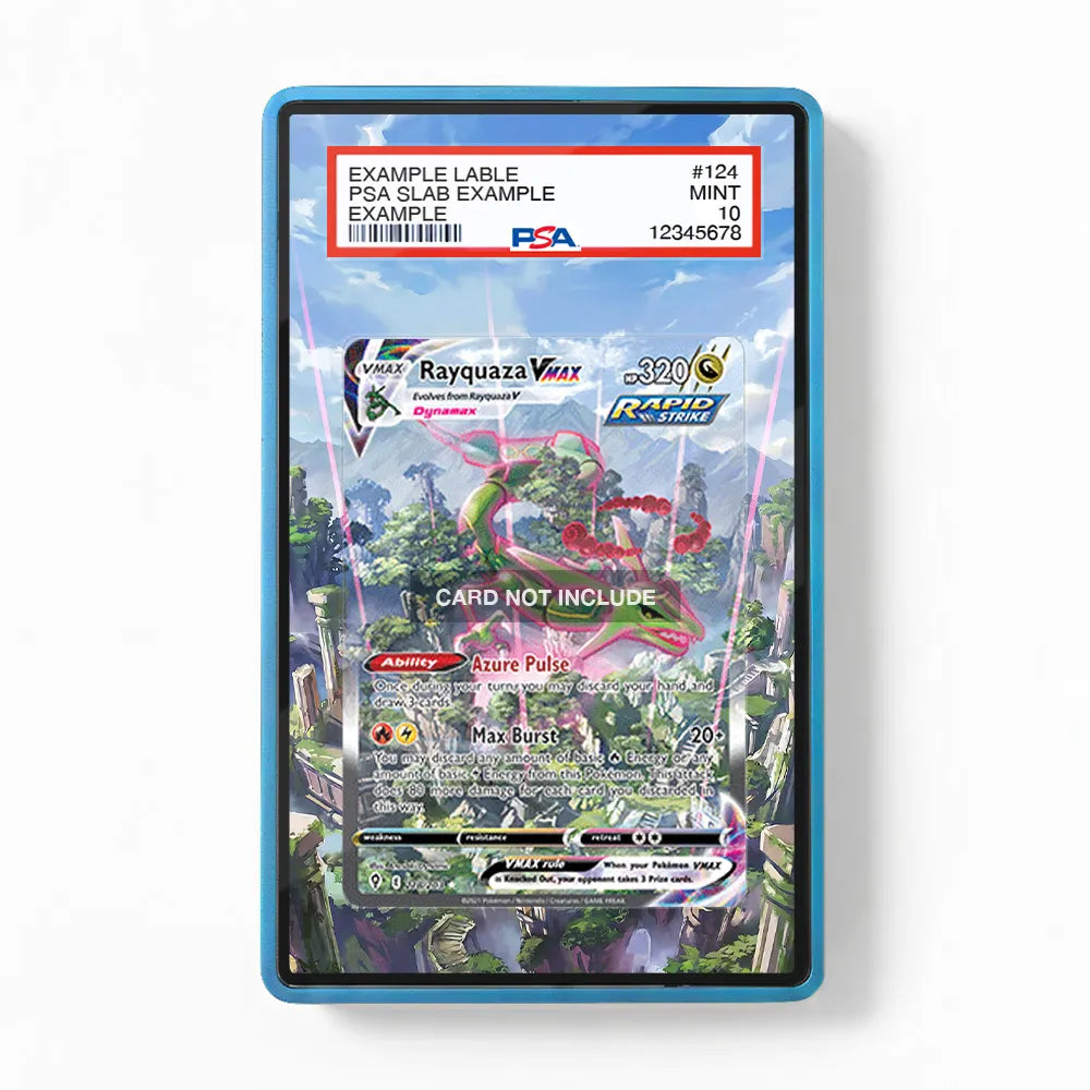 Rayquaza VMAX 218-203 Evolving Skies Extended Art Display Cases - PSA Graded Guard Case - Front View