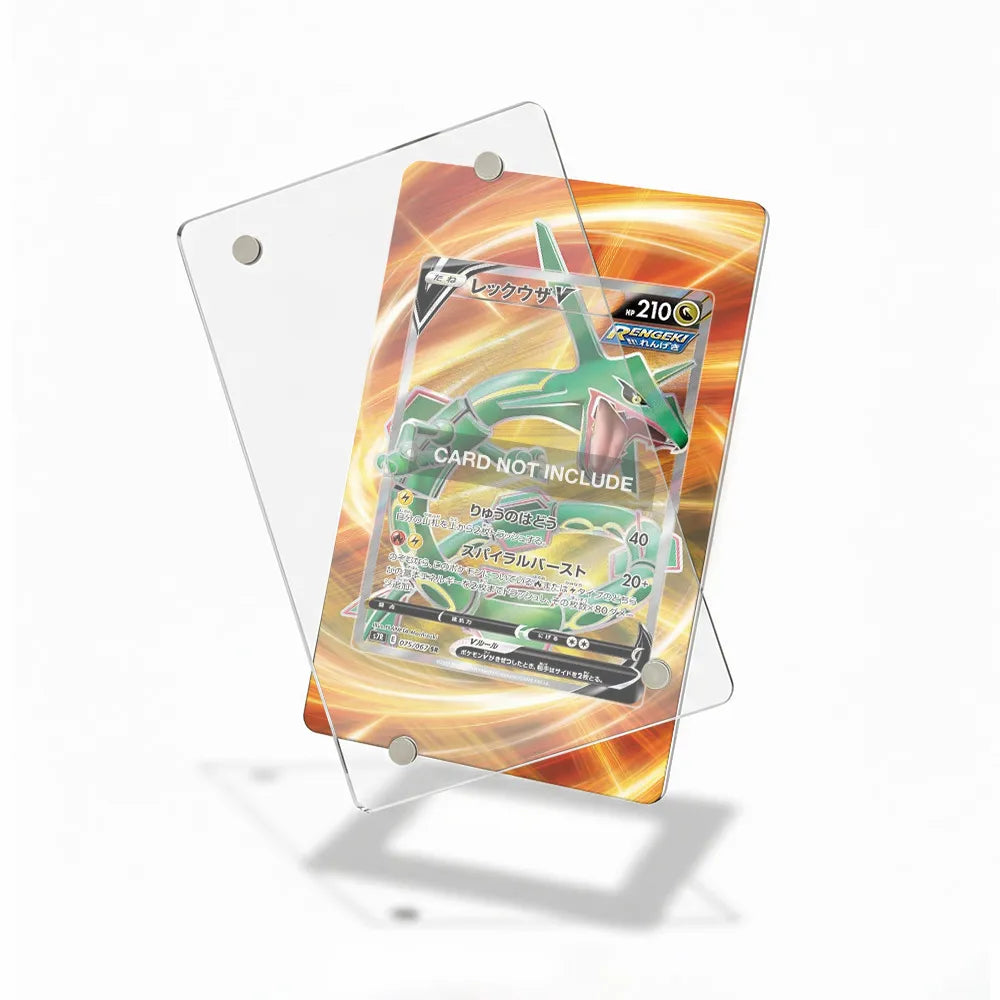Rayquaza V 075-067 S6R Pokemon Cards Custom Art Display Cases - Magnetic Case - Detail View