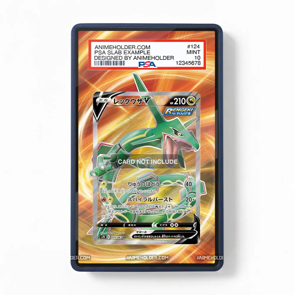 Rayquaza V 075-067 S6R Extended Art Display Cases - PSA Slab Case - Front View