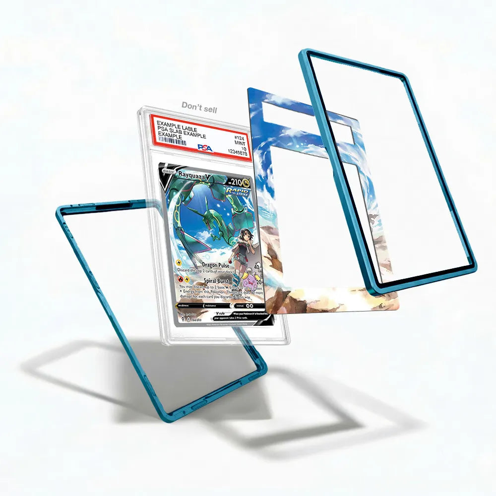 Rayquaza V SIR SAR Evolving Skies Alternate Art Extended Art Display Cases - PSA Slab Case - Detail View