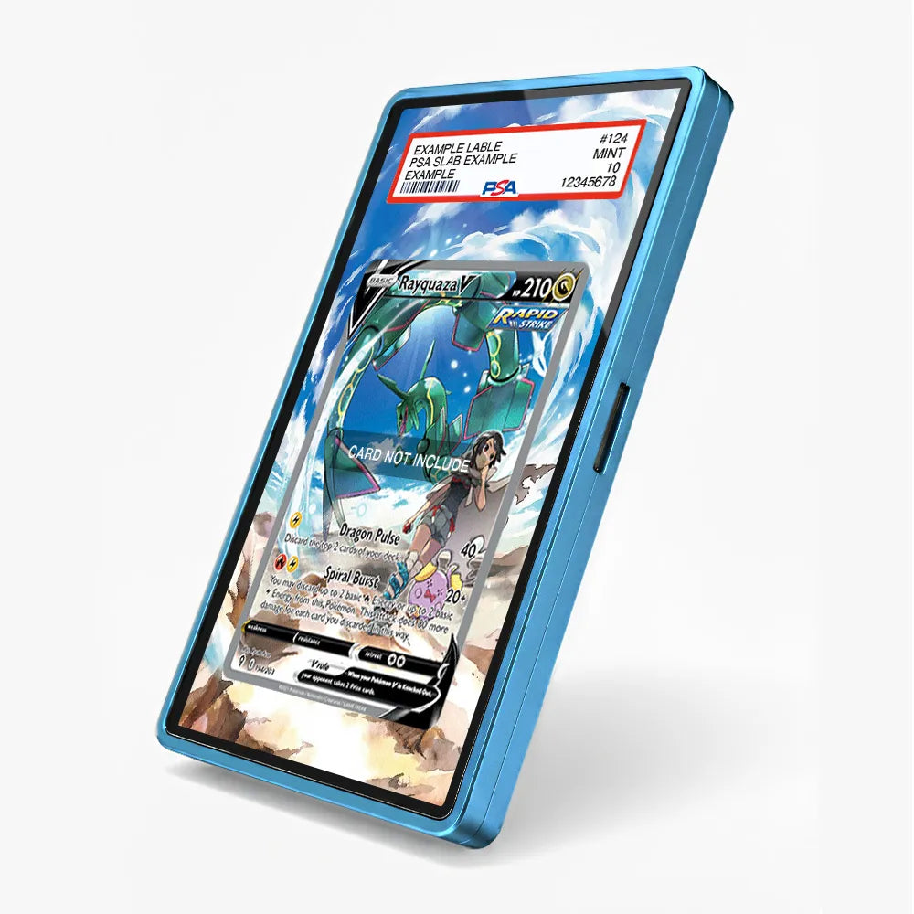 Rayquaza V SIR SAR Evolving Skies Alternate Art Extended Art Display Cases - PSA Slab Case - Side View