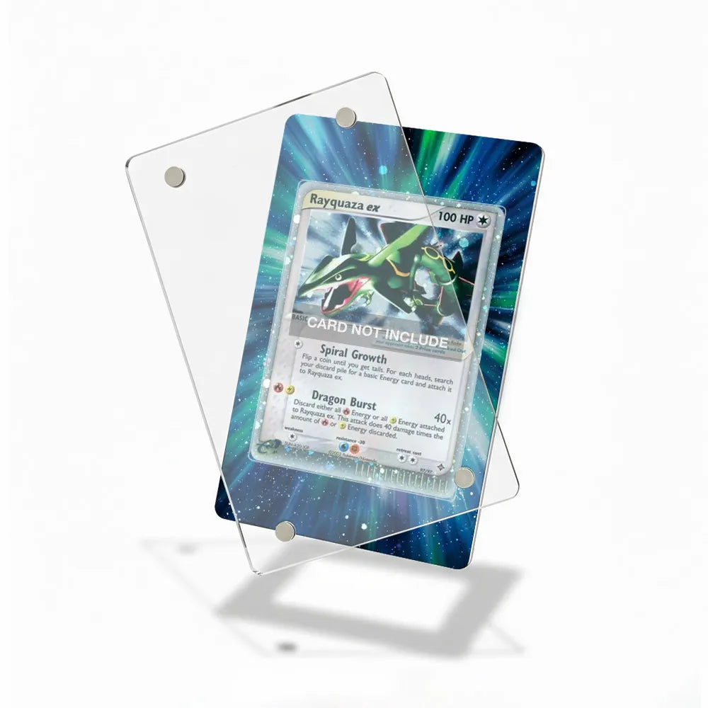 Rayquaza ex 97-97 EX Dragon Extended Art Display Cases - Magnetic Case - Detail View