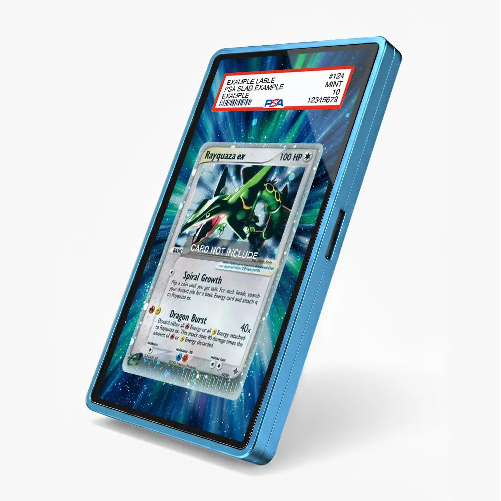 Rayquaza ex 97-97 EX Dragon Extended Art Display Cases - PSA Slab Case - Side View