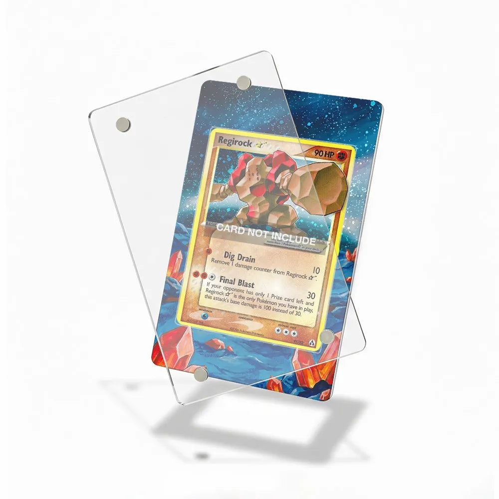 Regirock Star 91-92 Ultra Rare EX Legend Maker Extended Art Display Cases - Magnetic Case - Detail View
