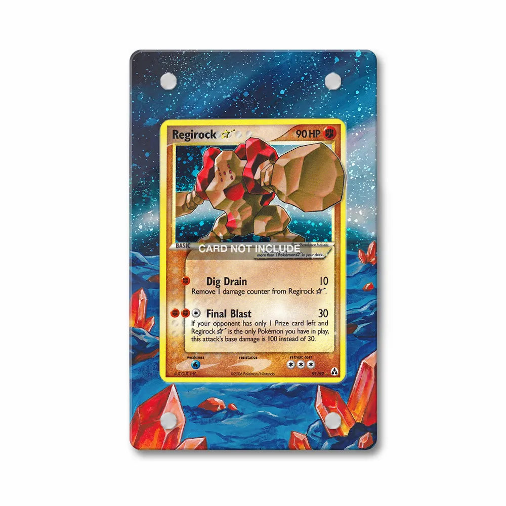Regirock Star 91-92 Ultra Rare EX Legend Maker Extended Art Display Cases - PSA Slab Case - Front View