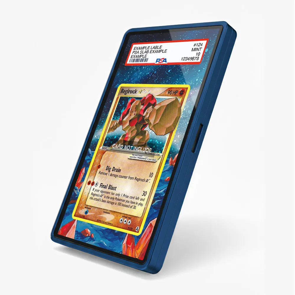 Regirock Star 91-92 Ultra Rare EX Legend Maker Extended Art Display Cases - PSA Slab Case - Side View