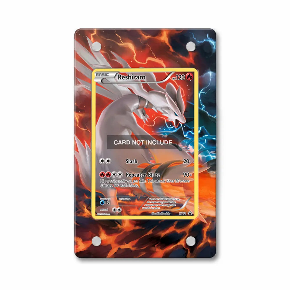 Reshiram XY74 Promo XY Series Extended Art Display Cases - Magnetic Case - Front View