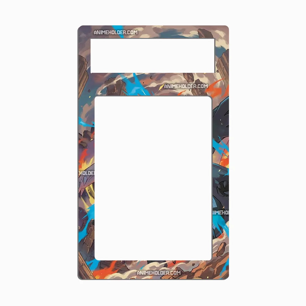 Reshiram & Zekrom-GX 157-236 Extended Art Display Cases - PSA Metal Art Only - Front View