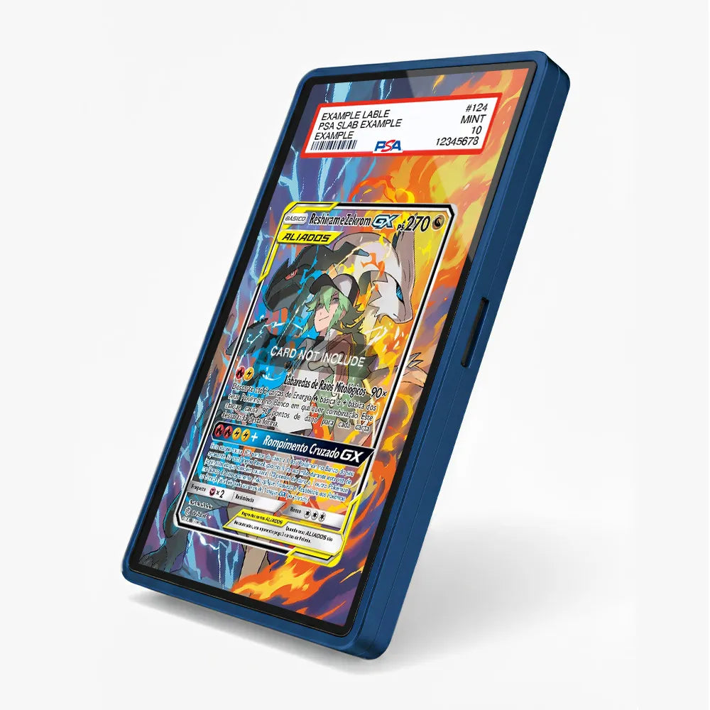 Reshiram Zekrom-GX 222-236 Cosmic Eclipse Extended Art Display Cases - PSA Slab Case - Front View