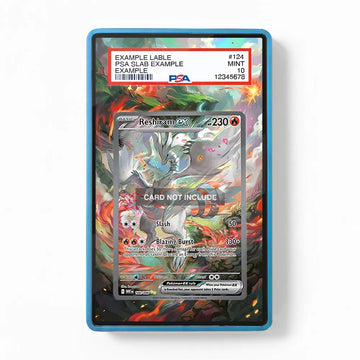 Reshiram ex 166-086 SIR SAR White Flare Extended Art Display Cases - PSA Slab Case - Front View