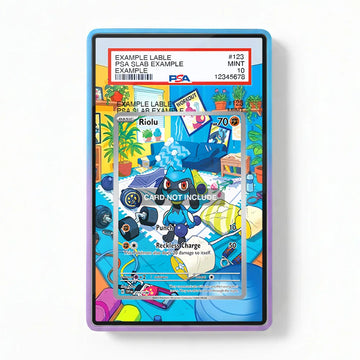Riolu 215-198 IR AR Scarlet Violet Base Set Extended Art Display Cases - PSA Graded Guard Case - Front View