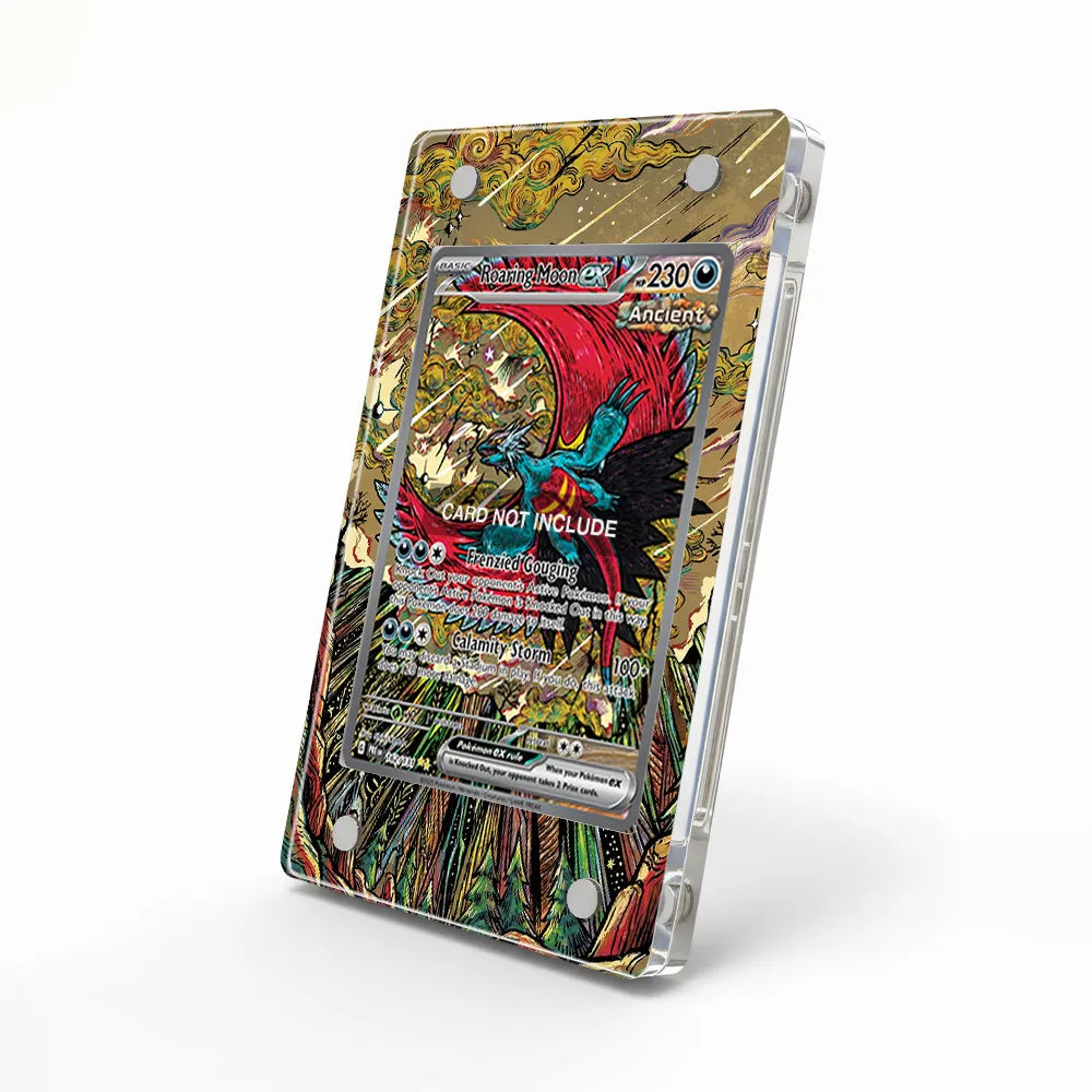 Roaring Moon ex 162-131 Prismatic Evolutions Extended Art Display Cases - Magnetic Case - Side View