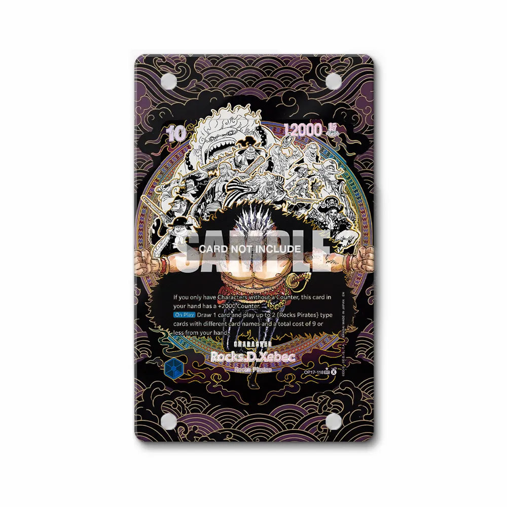 Rocks D. Xebec OP17-118 Strongest Warriors One Piece Cards Extended Art Display Cases - Magnetic Case - Front View