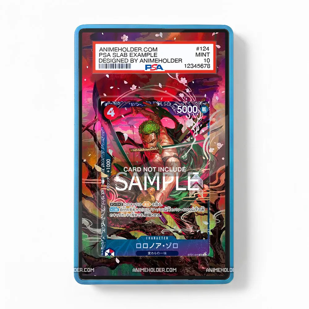 Roronoa Zoro 015 Official Event Prize Extended Art Display Cases - PSA Slab Case - Front View