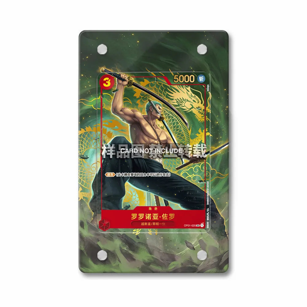 Roronoa Zoro 025 1st Anniversary Set Extended Art Display Cases - PSA Slab Case - Front View
