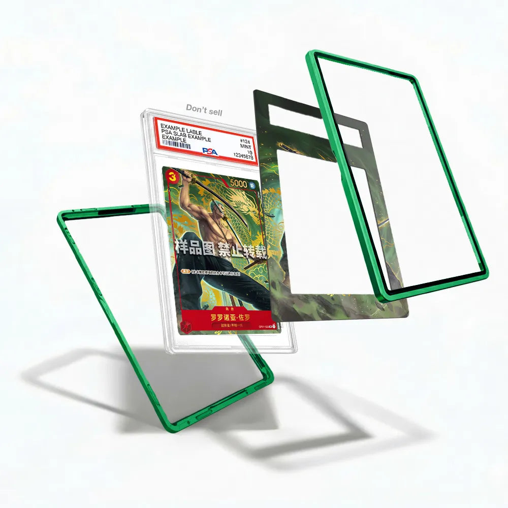 Roronoa Zoro 025 1st Anniversary Set Extended Art Display Cases - PSA Slab Case - Detail View