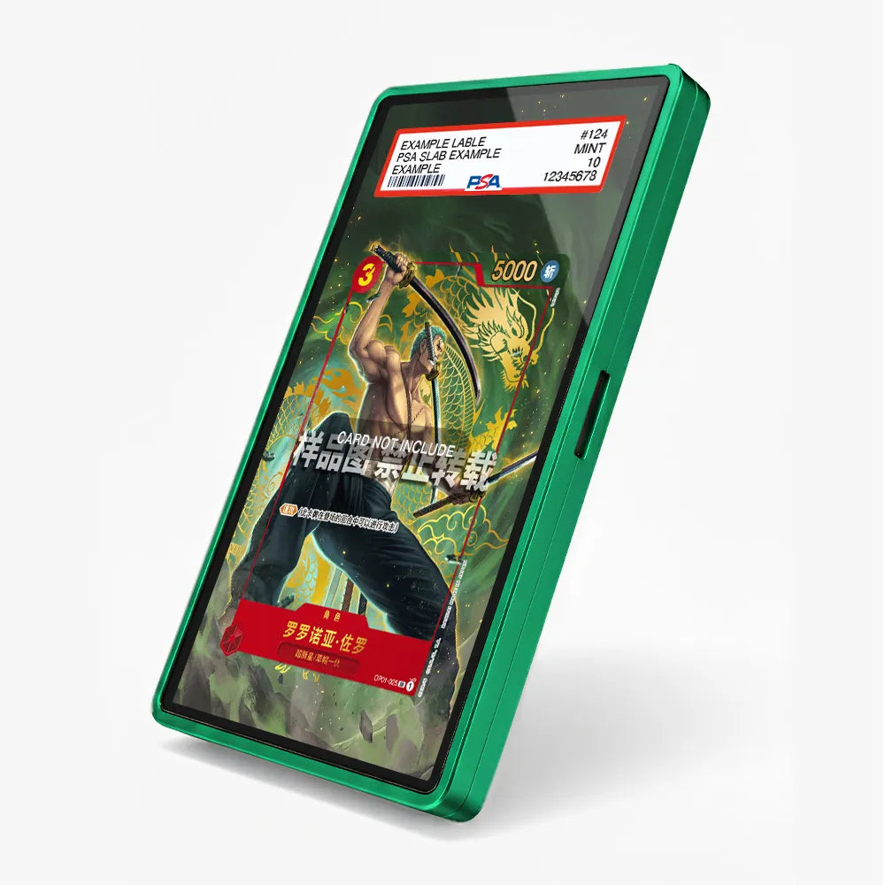 Roronoa Zoro 025 1st Anniversary Set Extended Art Display Cases - PSA Slab Case - Side View