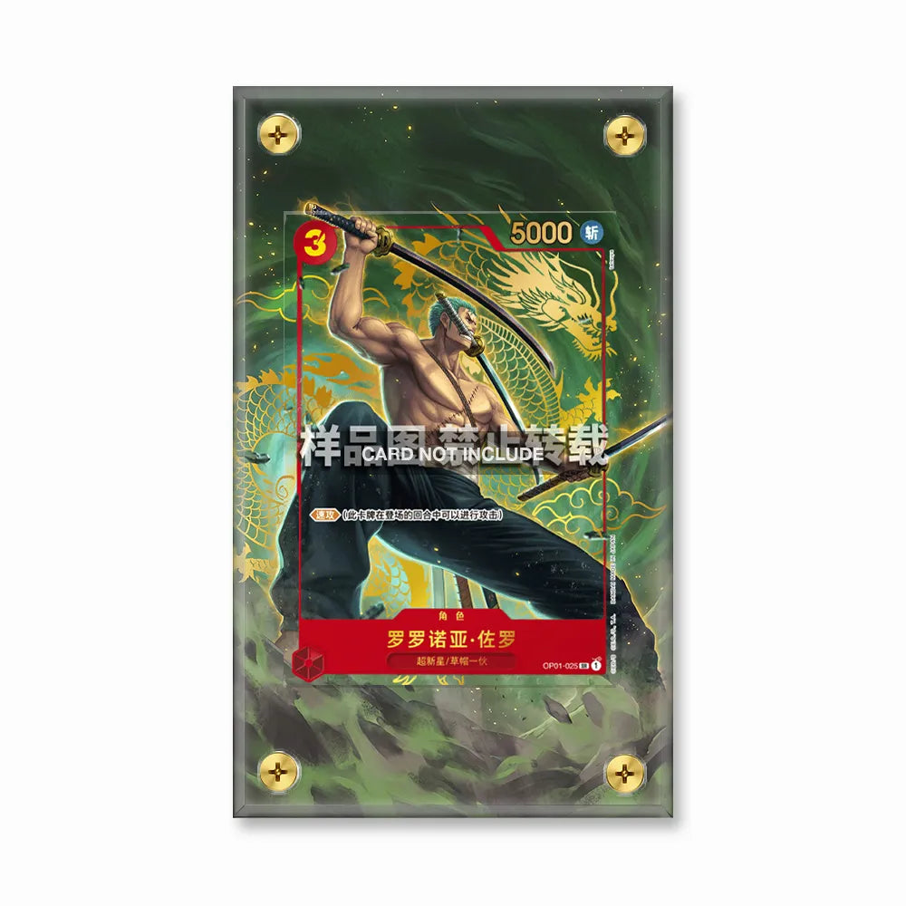 Roronoa Zoro 025 1st Anniversary Set Extended Art Display Cases - Screws Case - Front View
