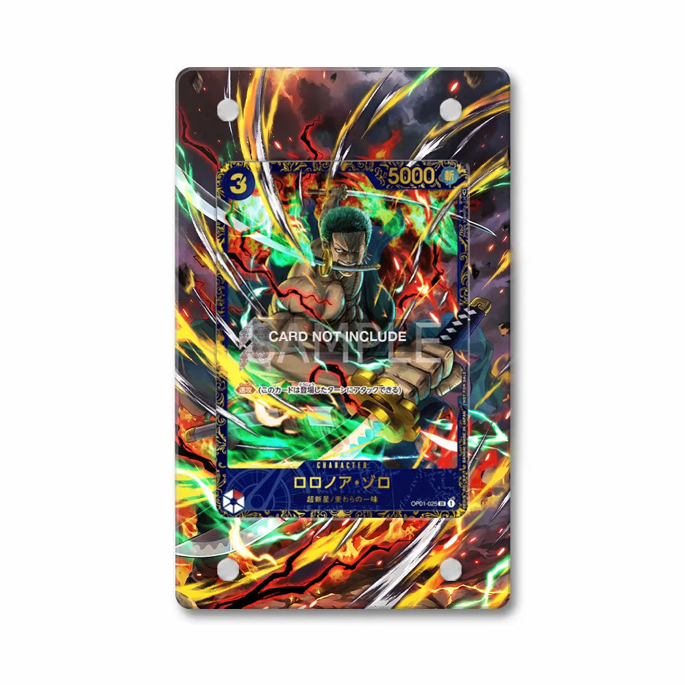 Roronoa Zoro 025 KO Extended Art Display Cases - PSA Slab Case - Front View