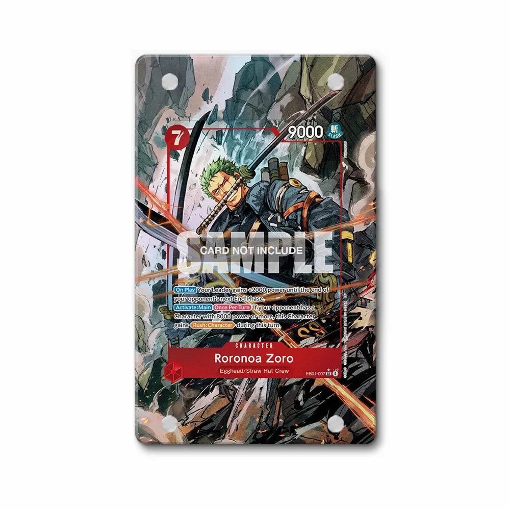 Roronoa Zoro EB04-007 English Edition Pokemon Cards Custom Art Display Cases - Magnetic Case - Front View