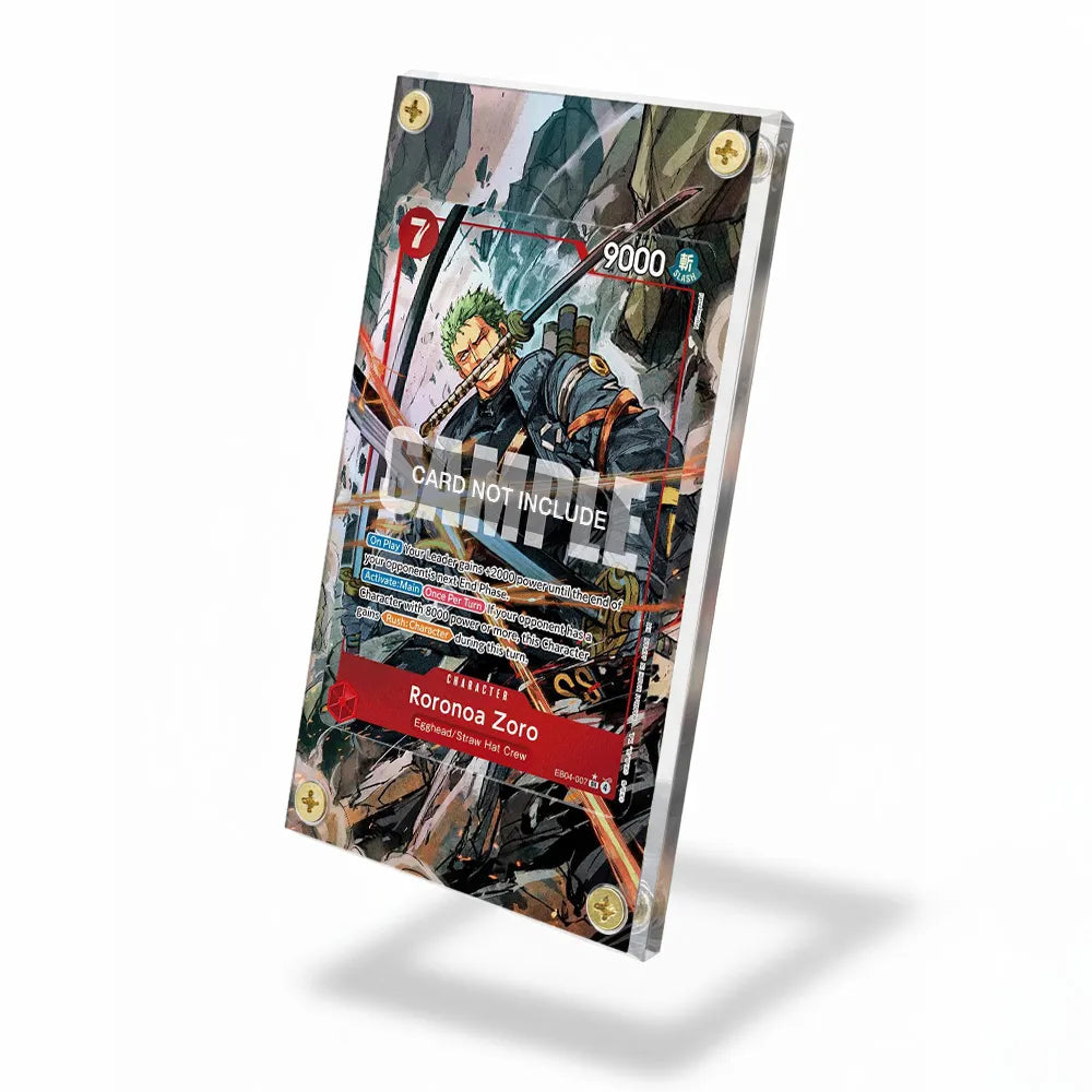 Roronoa Zoro EB04-007 English Edition Pokemon Cards Custom Art Display Cases - Screws Case - Side View