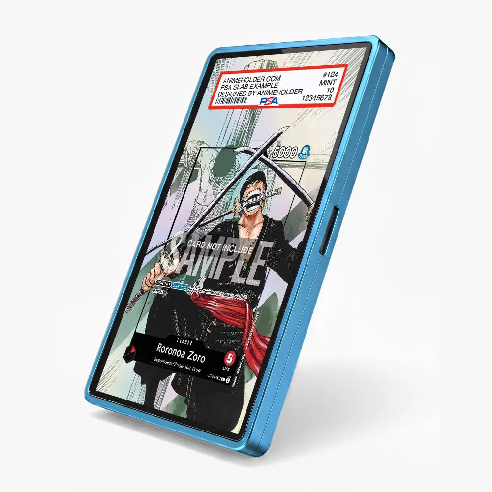 Roronoa Zoro OP01-001 One Piece Starter Deck One Piece Cards Custom Art Display Cases - PSA Slab Case - Side View