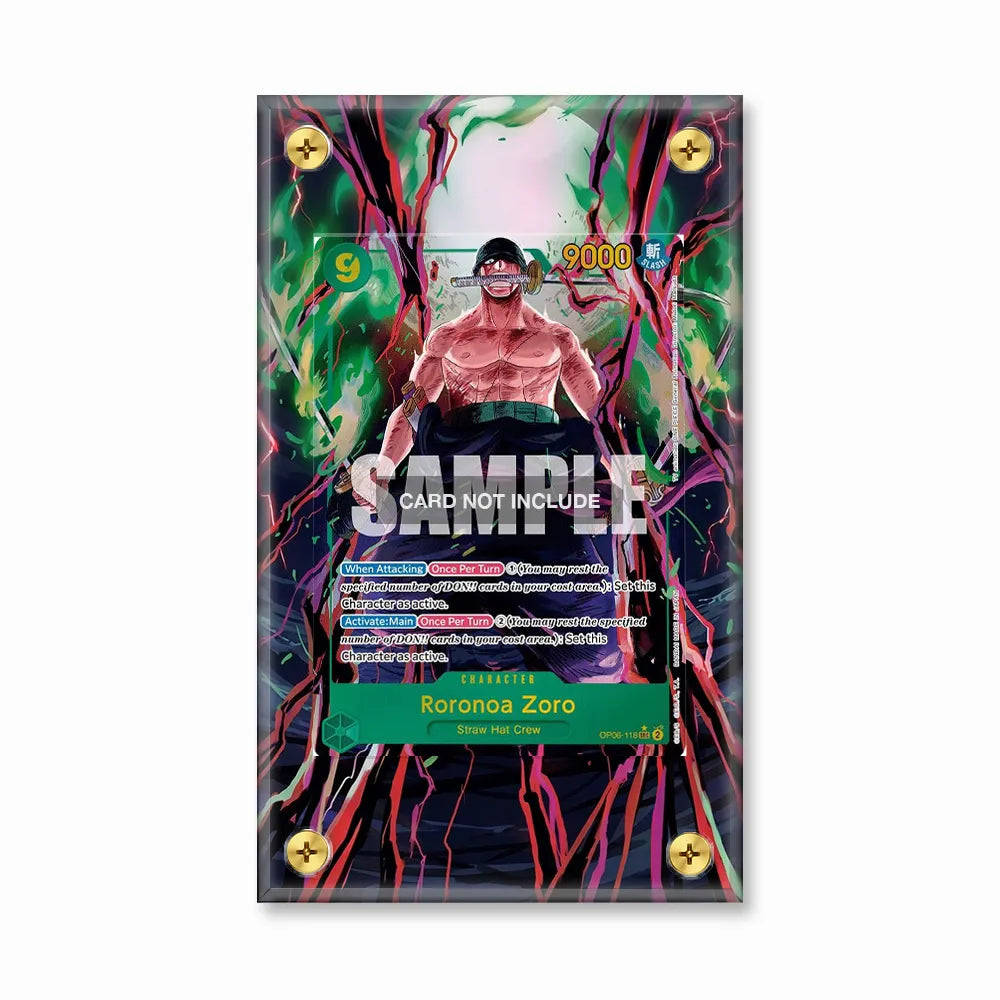 Roronoa Zoro OP06-118 SEC Wings of the Captain Extended Art Display Cases - Screws Case - Front View