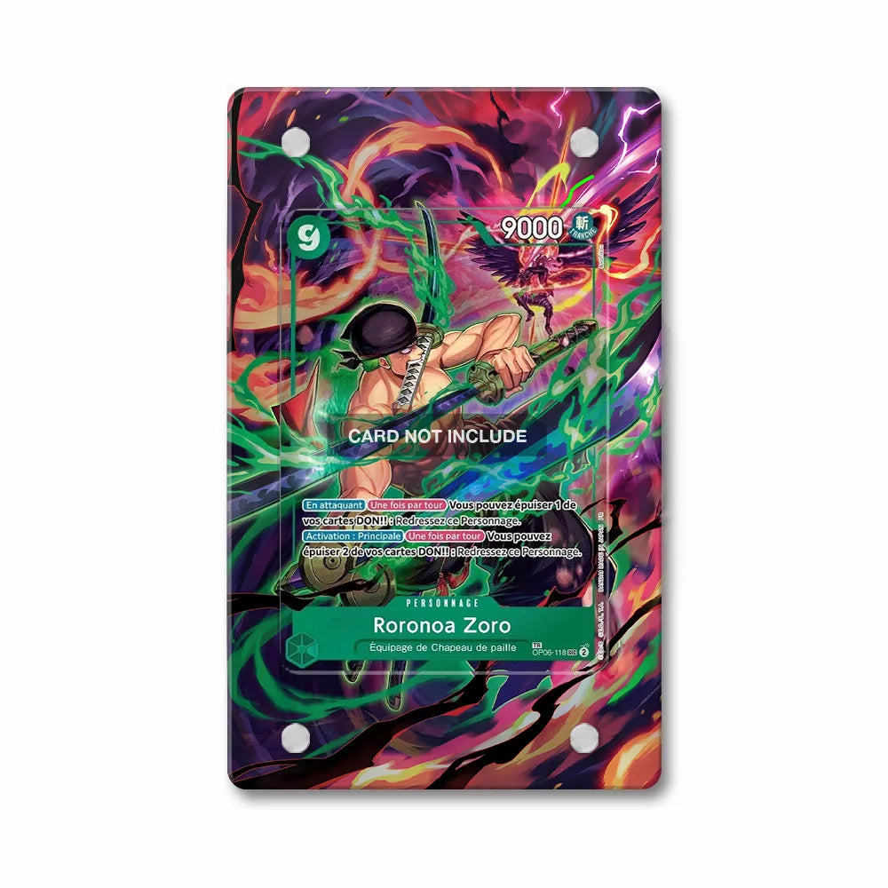 Roronoa Zoro OP06-118 SEC Wings of the Pirate King Extended Art Display Cases - Magnetic Case - Front View
