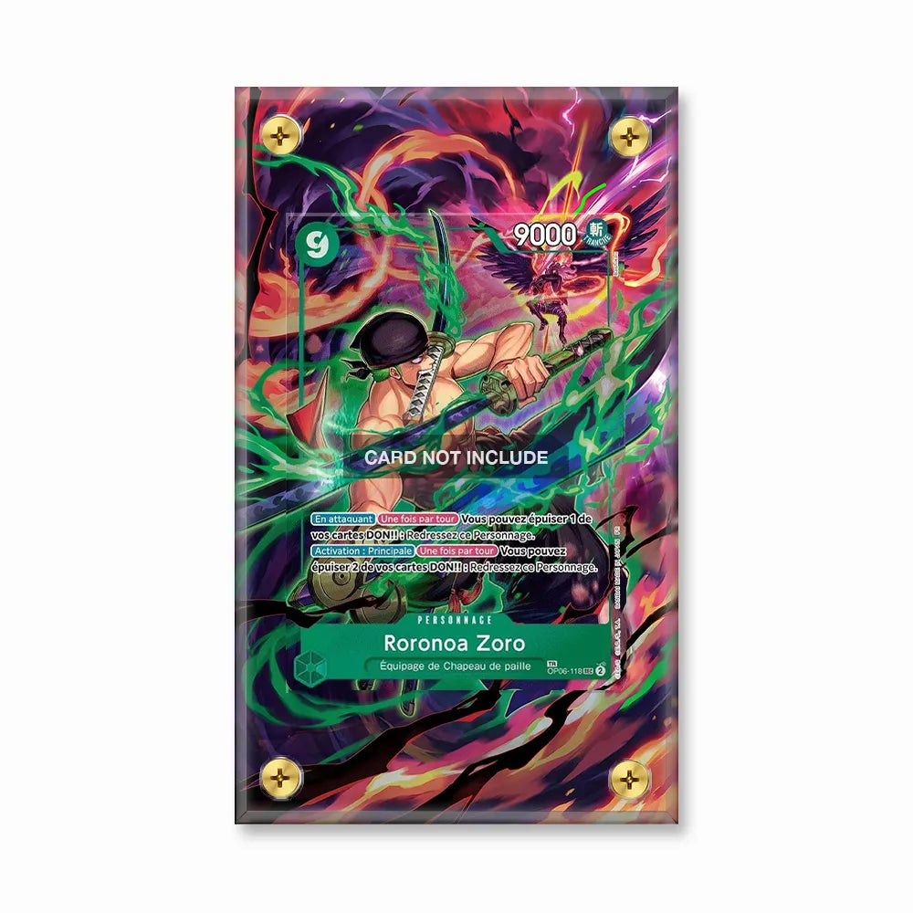 Roronoa Zoro OP06-118 SEC Wings of the Pirate King Extended Art Display Cases - Screws Case - Front View