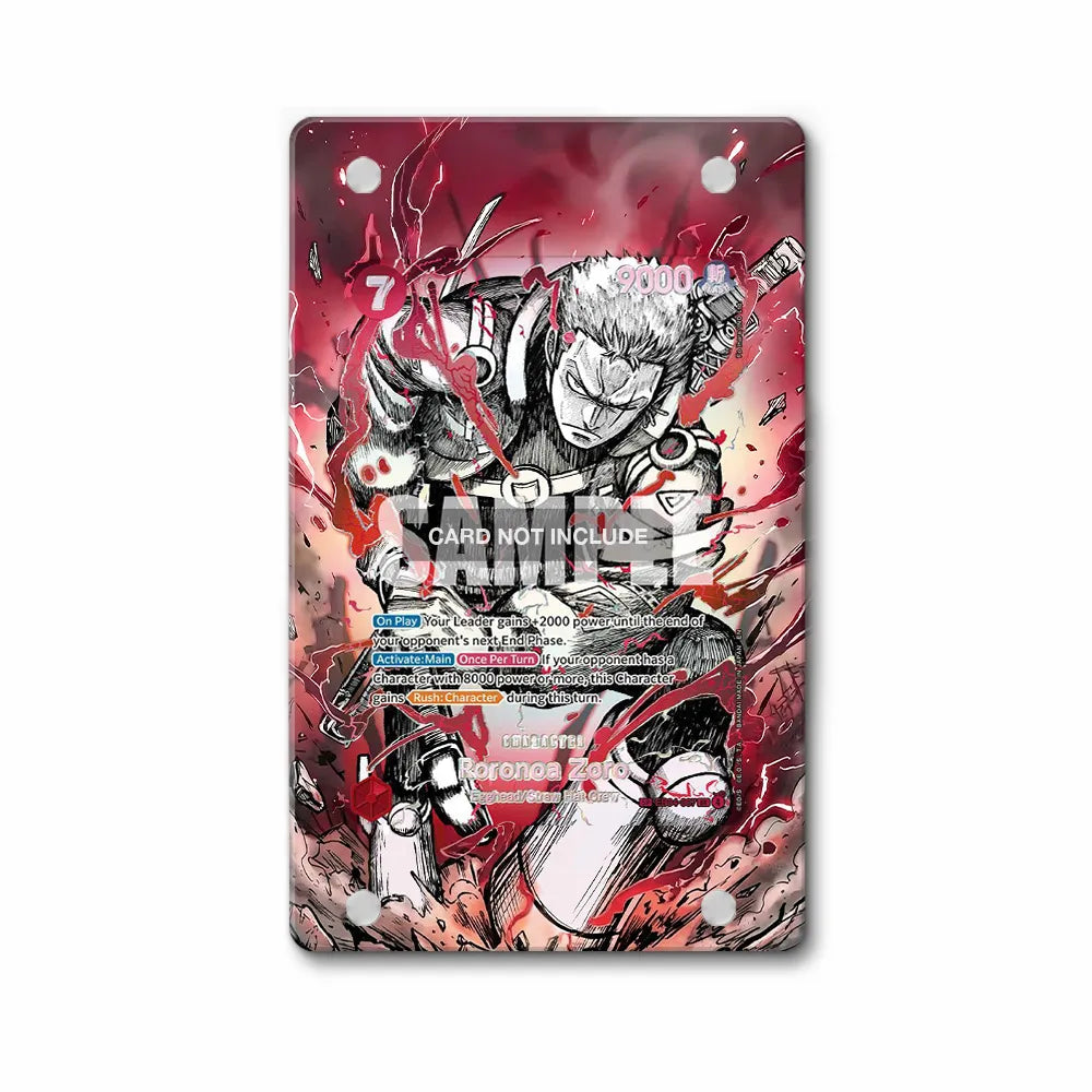 Roronoa Zoro SP E001-007 EoS One Piece Cards Custom Art Display Cases - Magnetic Case - Front View