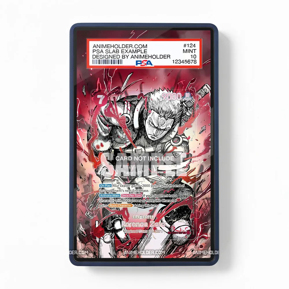 Roronoa Zoro SP E001-007 EoS One Piece Cards Custom Art Display Cases - PSA Slab Case - Front View