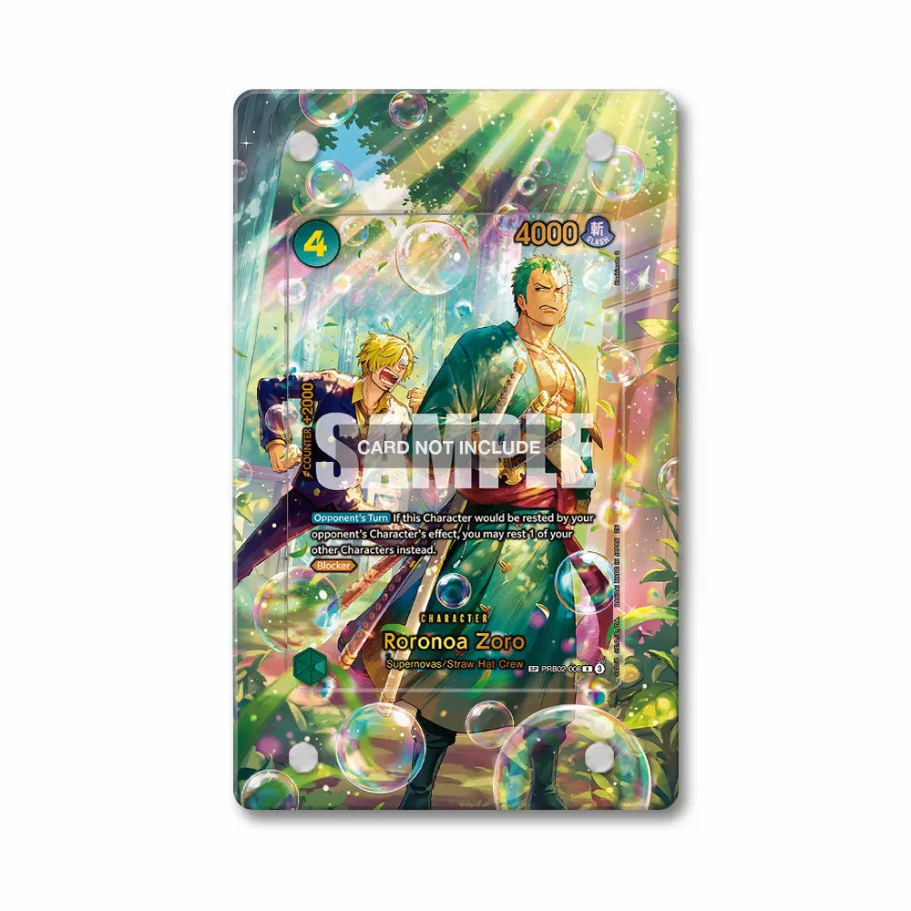 Roronoa Zoro SP PRB02-006 OP14-The Azure Sea's Seven Extended Art Display Cases - Magnetic Case - Front View