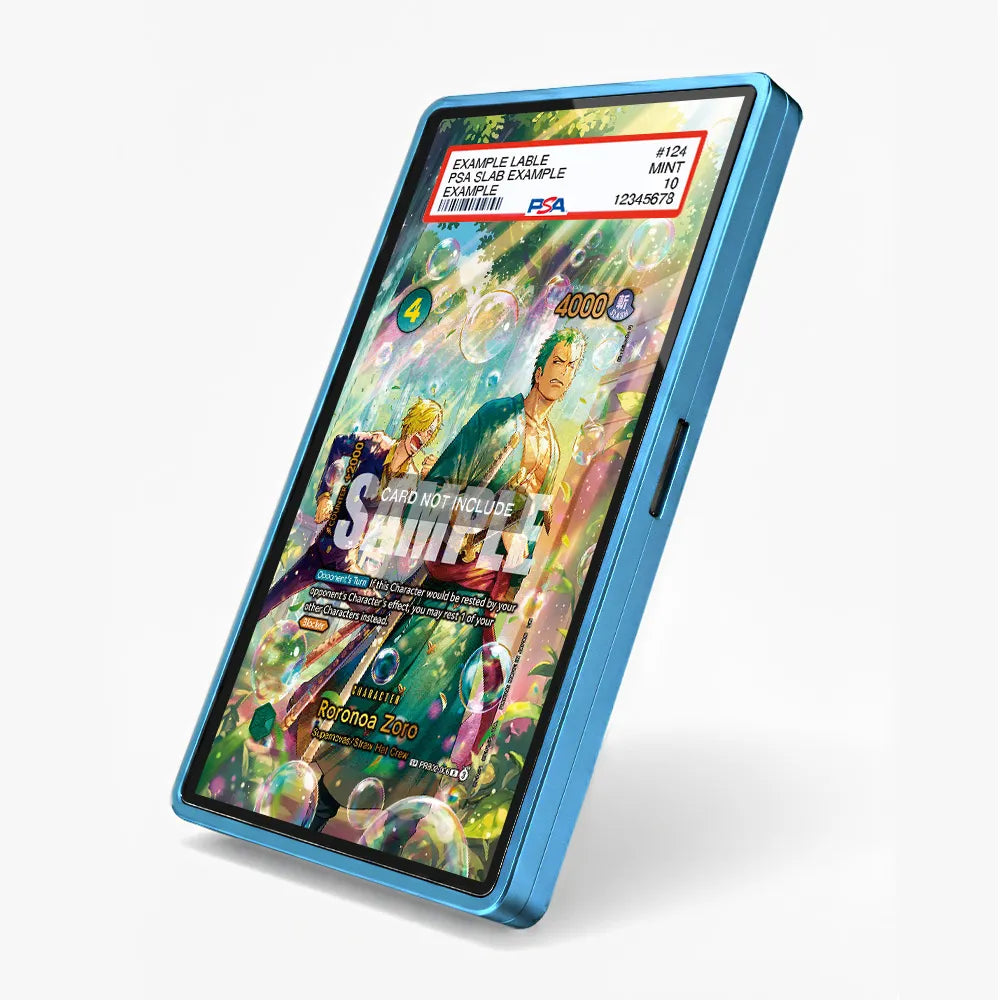 Roronoa Zoro SP PRB02-006 OP14-The Azure Sea's Seven Extended Art Display Cases - PSA Slab Case - Side View