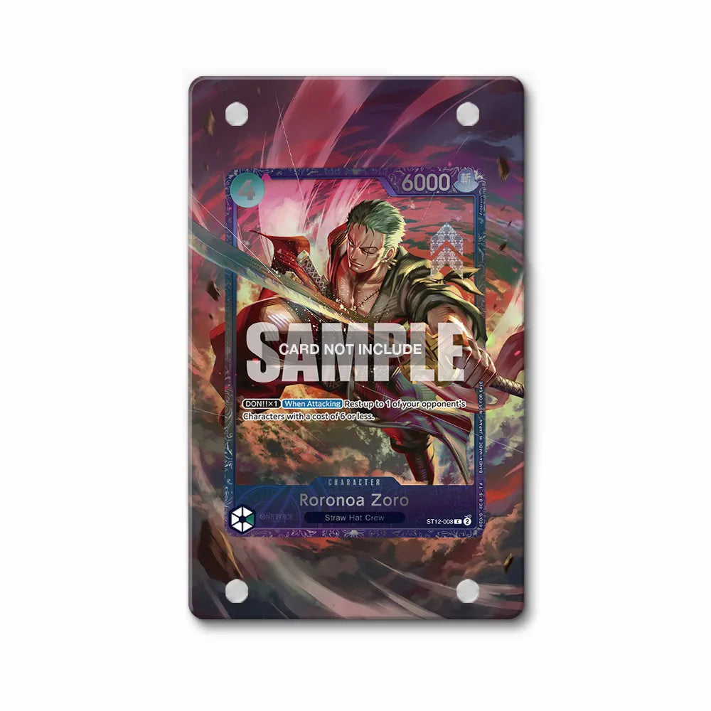 Roronoa Zoro ST12-008 One Piece Cards Extended Art Display Cases - Magnetic Case - Front View