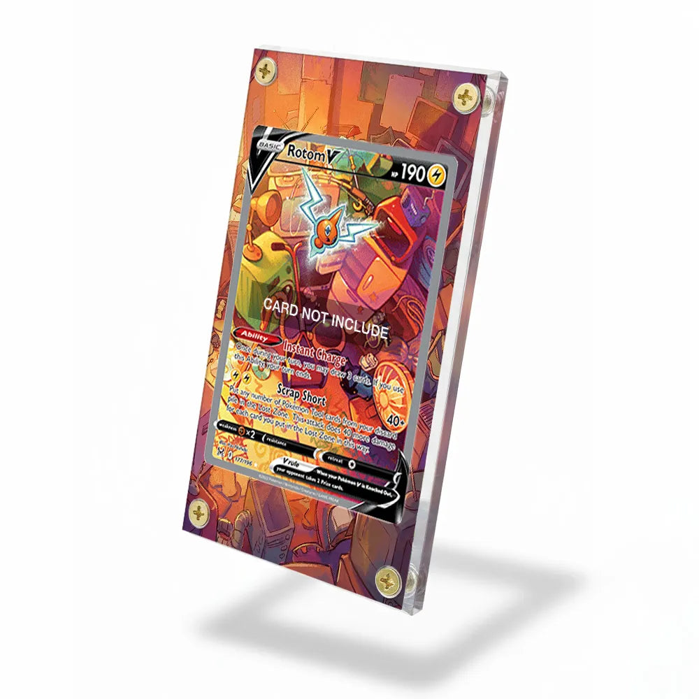 Rotom V 177-196 SIR SAR Lost Origin Alternate Art Extended Art Display Cases - Screws Case - Side View