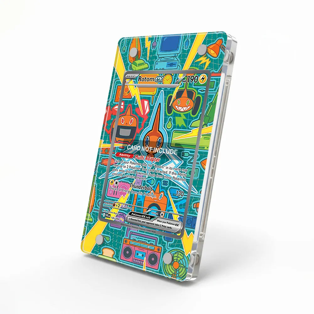 Rotom ex 126-094 SIR SAR Phantasma Flames Extended Art Display Cases - Magnetic Case - Side View