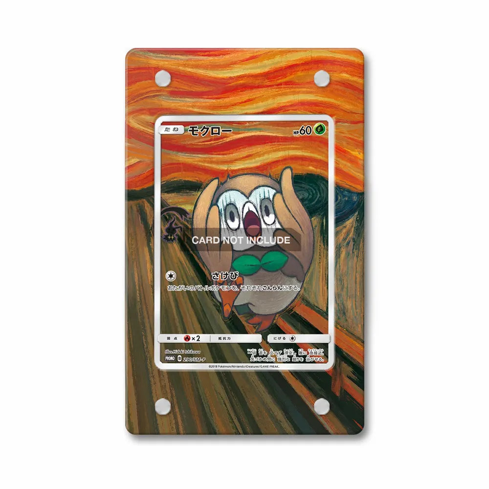 Rowlet 290 SM-P Munch Scream Promo JP Extended Art Display Cases - PSA Slab Case - Front View