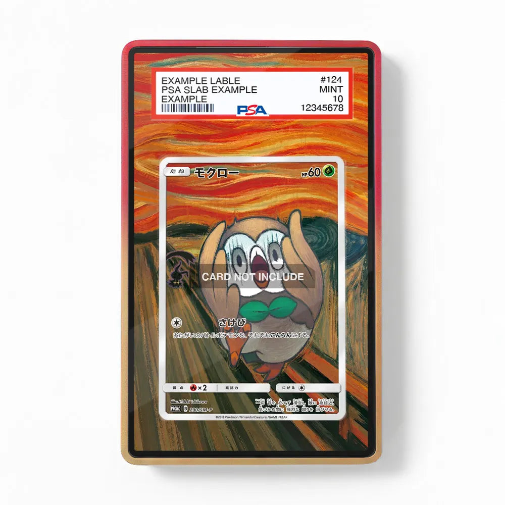 Rowlet 290 SM-P Munch Scream Promo JP Extended Art Display Cases - PSA Slab Case - Front View