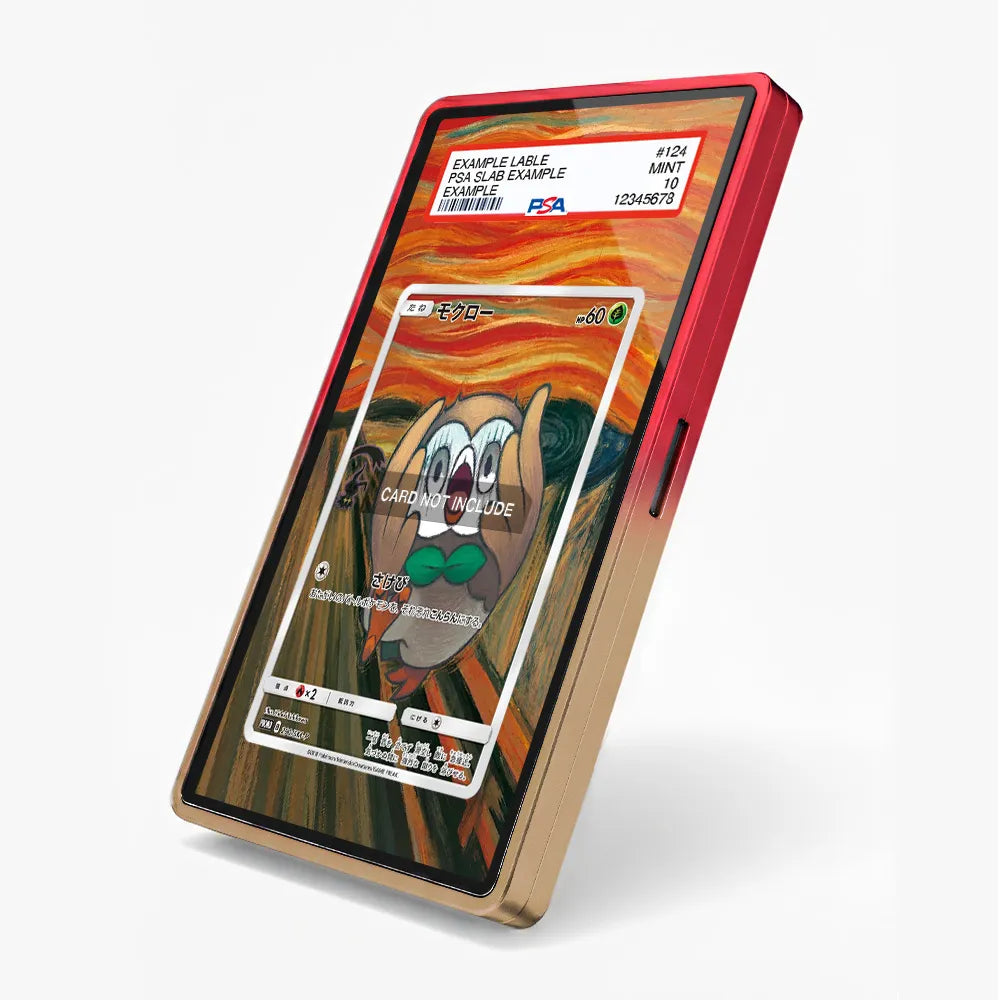 Rowlet 290 SM-P Munch Scream Promo JP Extended Art Display Cases - PSA Slab Case - Side View