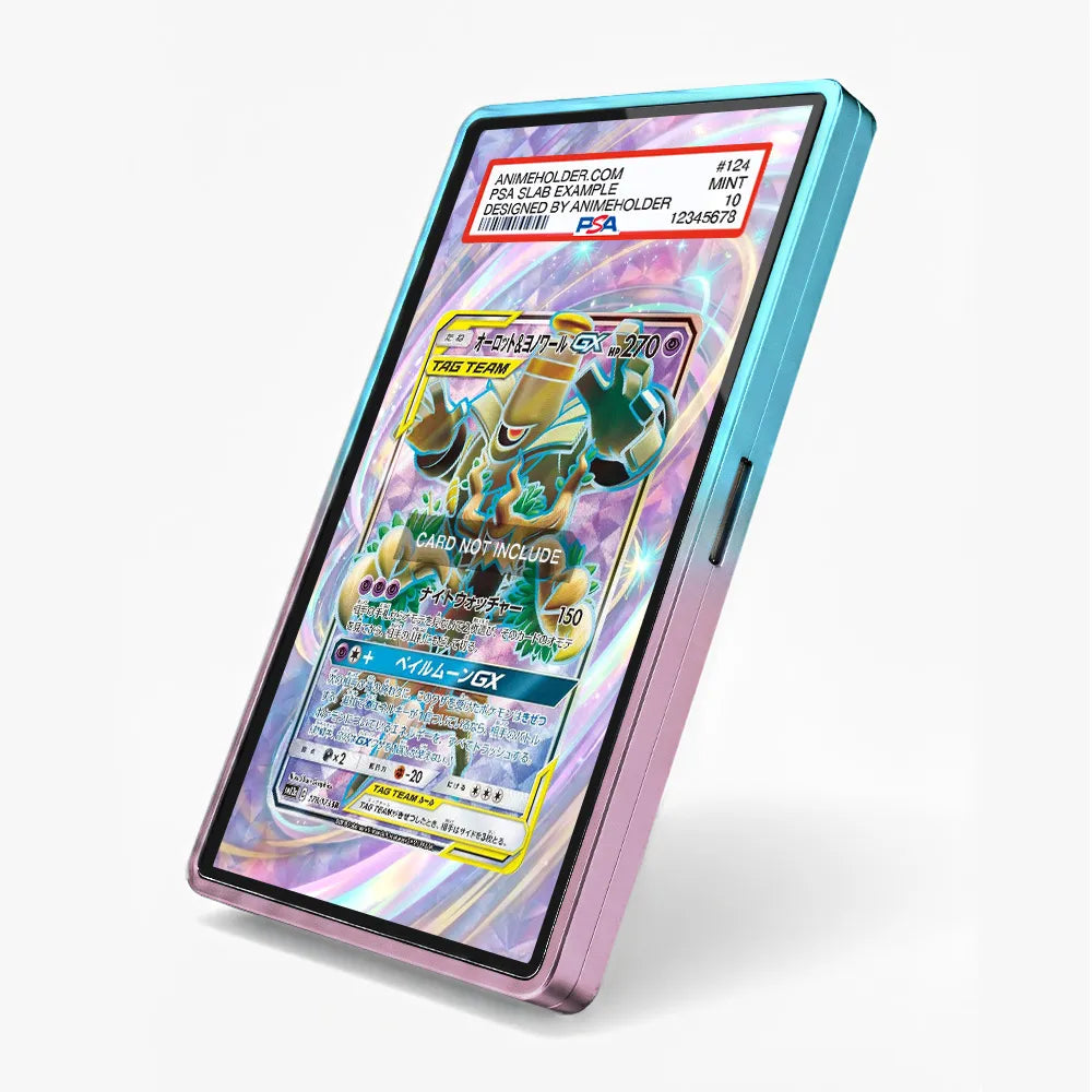 Rowlet & Alolan Exeggutor GX 178-173 SR Tag All Stars Extended Art Display Cases - PSA Slab Case - Side View