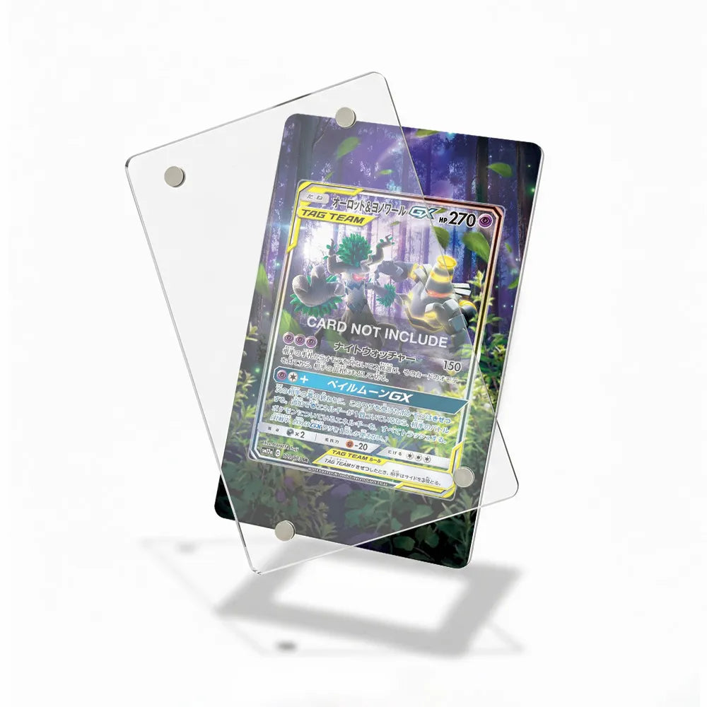 Rowlet & Alolan Exeggutor GX 179-173 SR Tag All Stars Extended Art Display Cases - Magnetic Case - Detail View