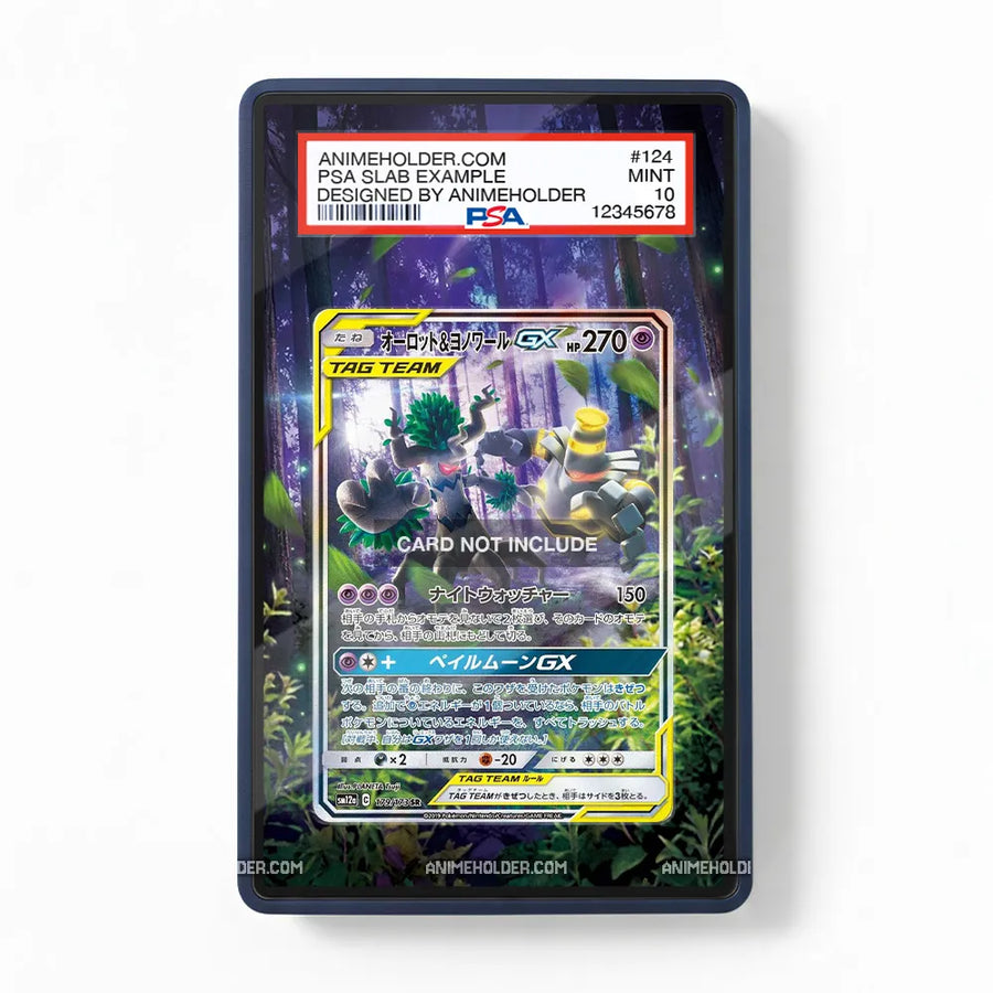 Rowlet & Alolan Exeggutor GX 179-173 SR Tag All Stars Pokemon Cards Custom Art Display Cases - PSA Slab Case - Front View